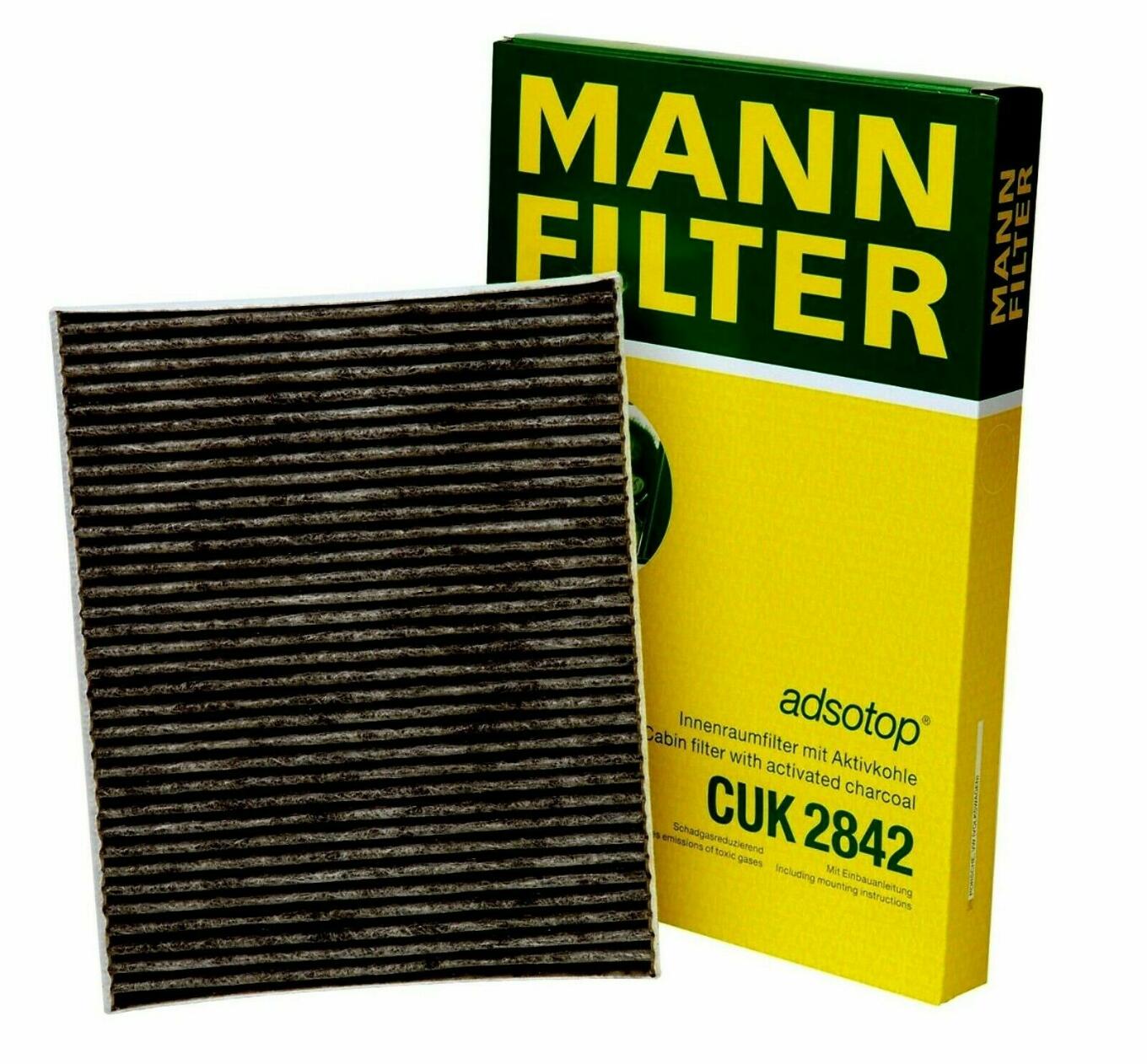 Audi Porsche Cabin Air Filter 7H0819631A - MANN-FILTER CUK2842